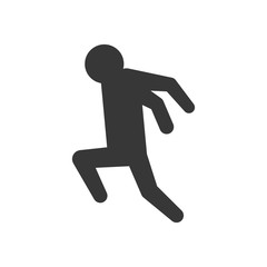 Person doing action concept represented by pictogram jumping icon. Isolated and flat illustration