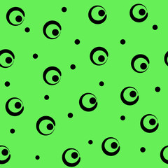 Polka dot and ring seamless pattern