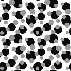 Polka dot on white seamless pattern