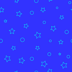 Fototapeta na wymiar Ring and stars blue seamless pattern