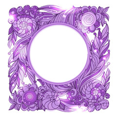 Fairy hand drawn doodle style pink mistery background