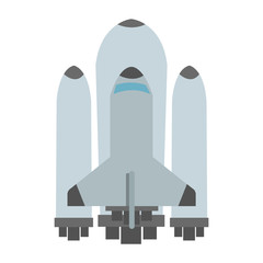 flat design space shuttle icon vector illustration