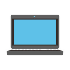 flat design laptop frontview icon vector illustration