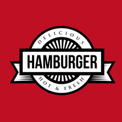 Hamburger vintage stamp vector