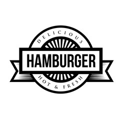 Hamburger vintage stamp vector