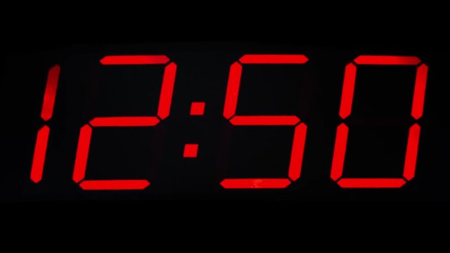 digital numbers clock data sequence