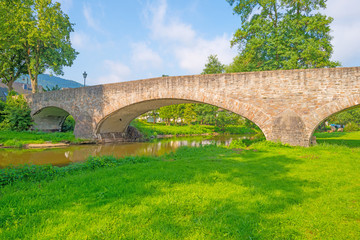 Fototapeta premium Bridge over a river in summer