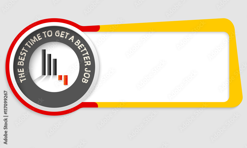 Aufkleber vector abstract box for your text and the words the best time to