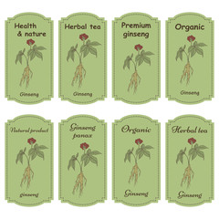 Ginseng panax color labels