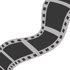 Fototapeta premium Cinema and Movie concept represented by film strip icon. Isolated and flat illustration