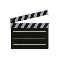 Fototapeta premium Cinema and Movie concept represented by clapboard icon. Isolated and flat illustration