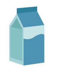 flat design milk carton icon vector illustration