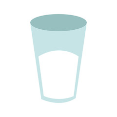 flat design glass cup with liquid icon vector illustration