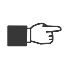 Human hand concept represented by gesture with fingers  icon. Isolated and flat illustration