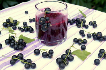 Healthy smoothie from berry of blackcurrant vitamin drink, summer desserts concept
