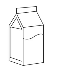 flat design milk carton icon vector illustration