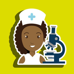 nurse medical microscope woman