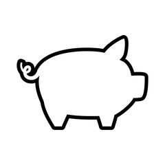 Money and Financial item concept represented by piggy icon. Isolated and flat illustration