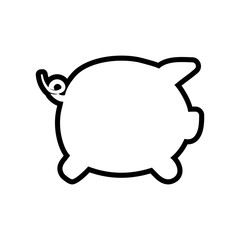 Money and Financial item concept represented by piggy icon. Isolated and flat illustration
