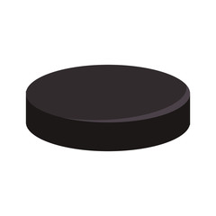 flat design hockey puck icon vector illustration