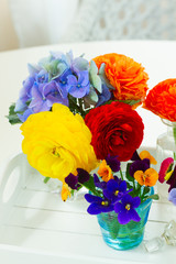 Colorful cut flowers