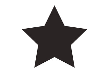flat design simple star icon vector illustration