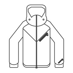 flat design winter jacket icon vector illustration