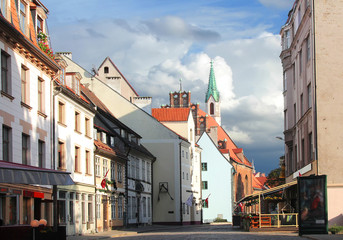 Obraz premium Street Skarnu iela. Riga, Latvia