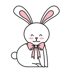 cute rabbit isolated icon design