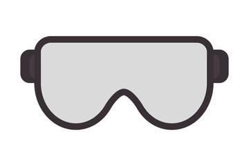 flat design safety goggles icon vector illustration