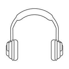 flat design noise isolating headphones icon vector illustration