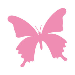 butterfly pink silhouette icon