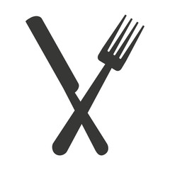 fork knife cutlery silhouette icon