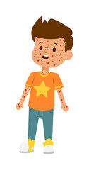 Sick children vector
