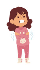 Sick children vector