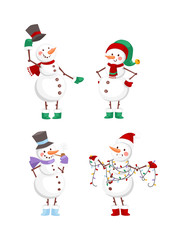 Cartoon snowman character