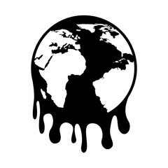 world planet earth drops oil icon
