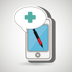 Obraz premium smartphone cross service medical vector illustration eps 10
