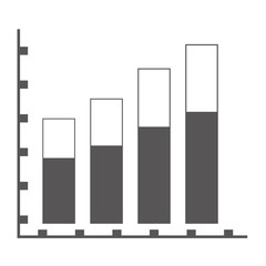 flat design graph chart icon vector illustration