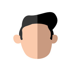 Male avatar concept represented by man head icon. Isolated and flat illustration