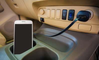 Charger plug phone on car
