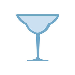 Drink concept represented by glass icon. Isolated and flat illustration