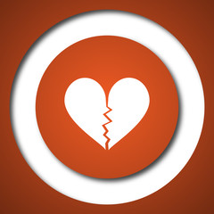 Broken heart icon