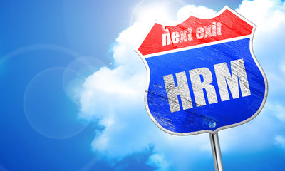 hrm, 3D rendering, blue street sign