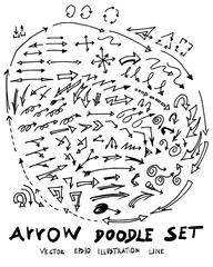 Vector hand drawn arrows set eps10