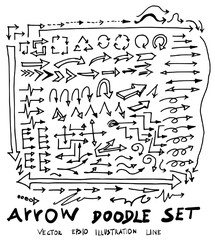 Vector hand drawn arrows set eps10