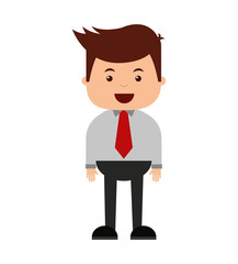 man businessman cartoon character icon