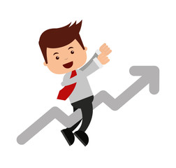 man businessman cartoon character icon