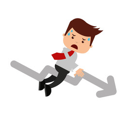 man businessman cartoon character icon