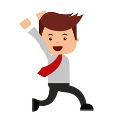 man businessman cartoon character icon